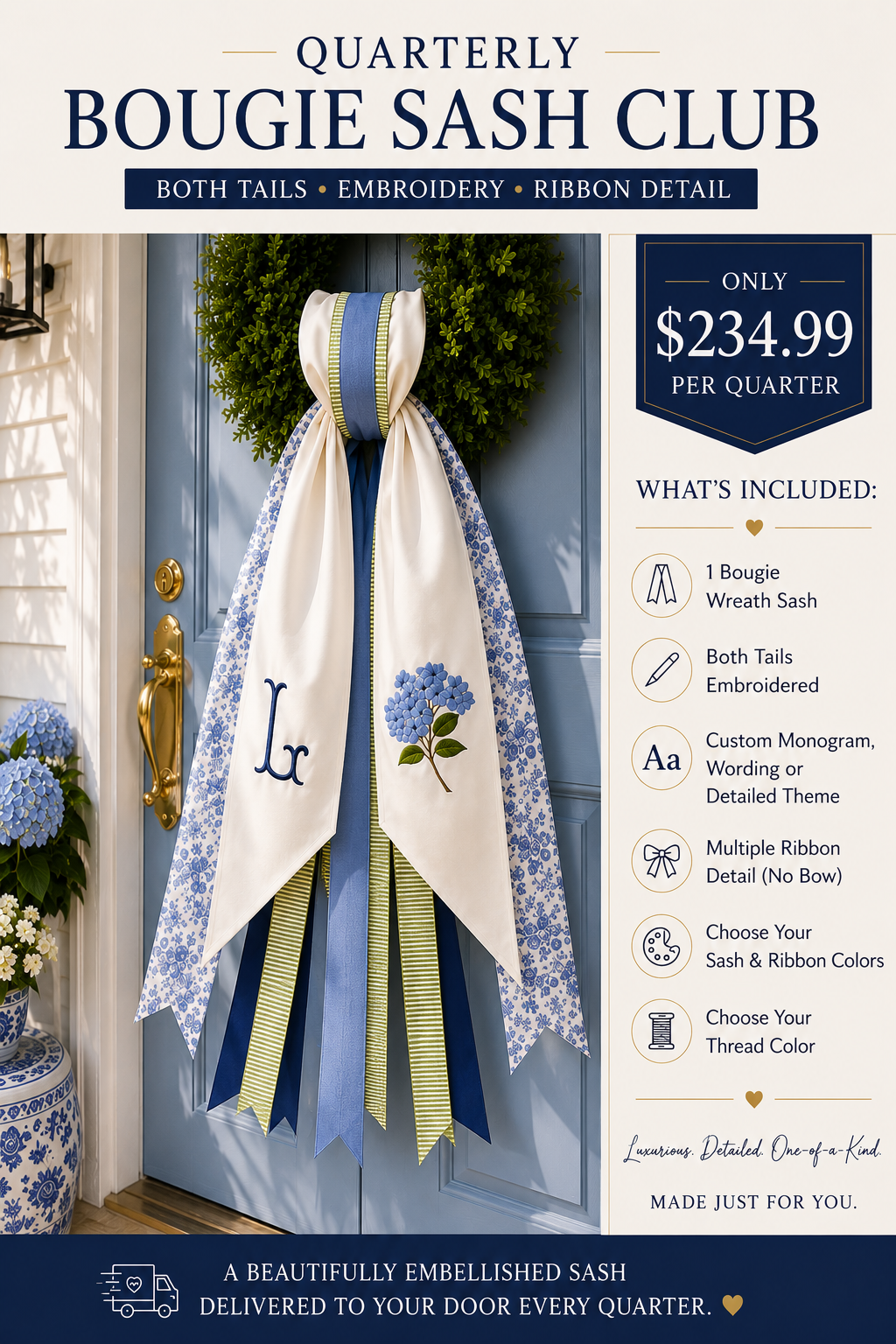 Quarterly Bougie Sash Club