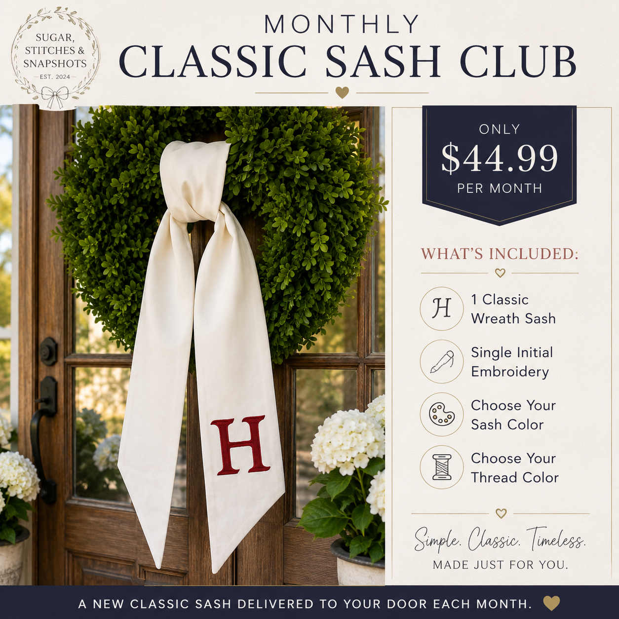 Monthly Classic Sash Club
