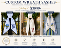 Custom Wreath Sash